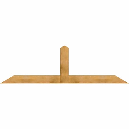 Ekena Millwork Portland Rough Sawn Timber Gable Bracket, Western Red Cedar, 96"W x 28"H x 2"D x 6"F, 7/12 Pitch GBW096X28X0206POR00RWR